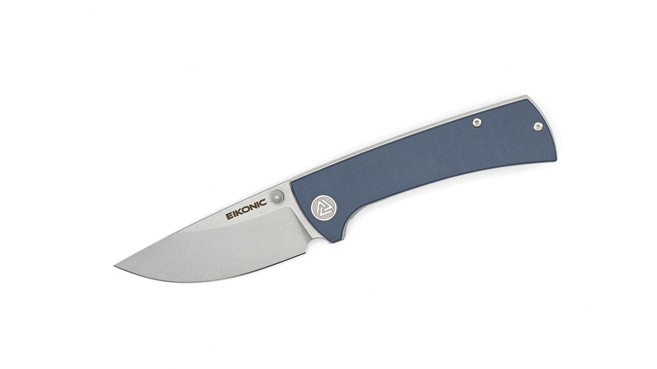 Eikonic RCK9 Einhandmesser, G10, blau/grau