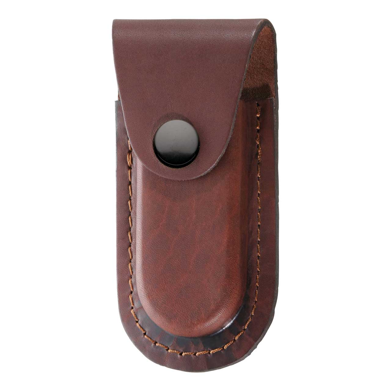 Leder-Etui braun, längs und quer 12 cm