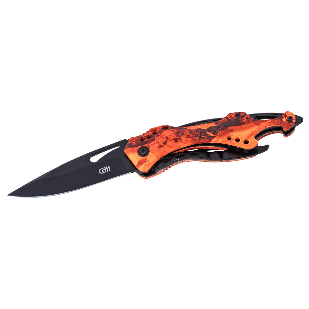 CJH Einhandmesser, orange/camo