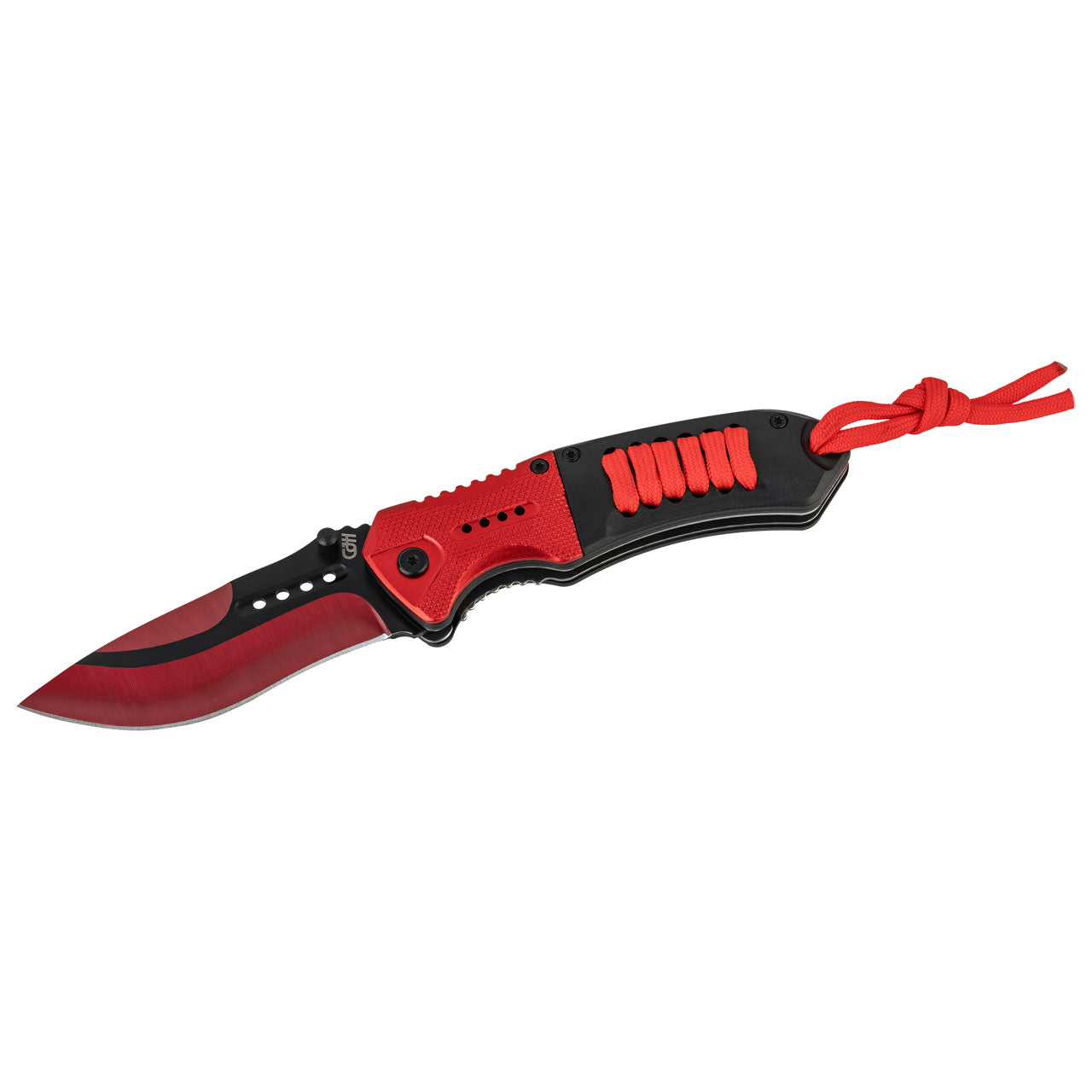 CJH Einhandmesser, rot/schwarz