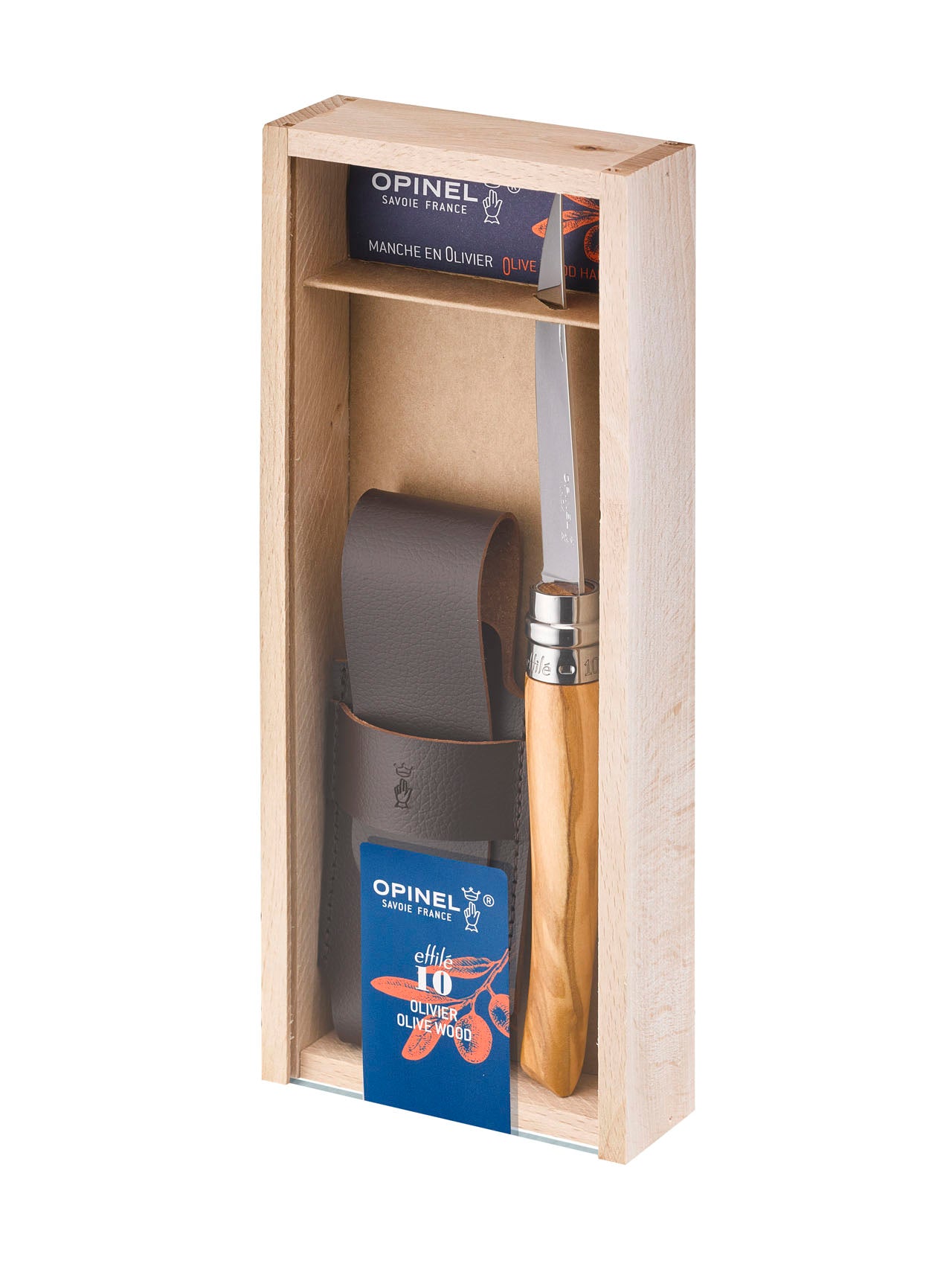 Opinel Geschenkset No 10 EFFILE, Olivenholz