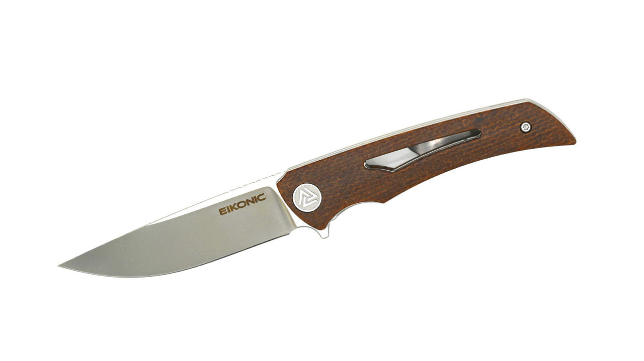 Eikonic APERTURE Einhandmesser, Micarta, braun